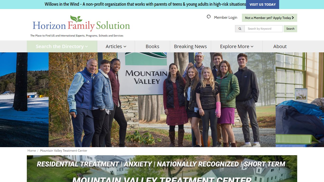 Mountain Valley Treatment Center on Horizon Family Solution